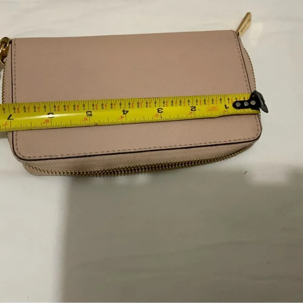 Michael Kors  Pink Studded heart  Design Zip Around Leather Wallet